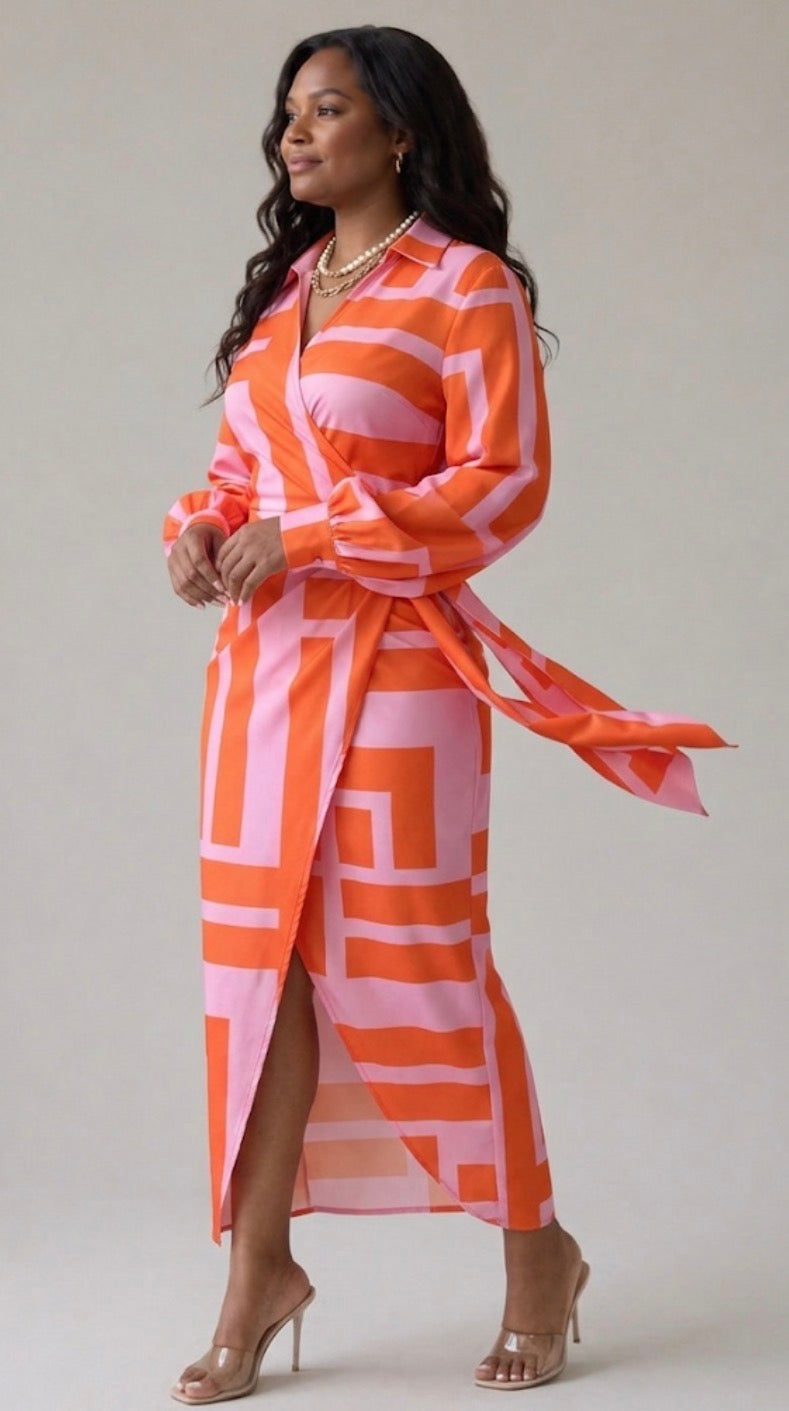 Evie Melbourne™| Printed Wrap Dress