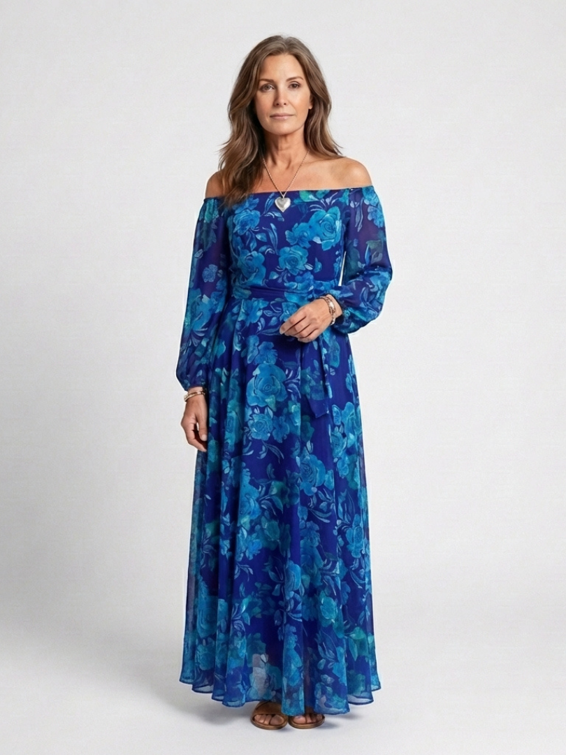 Evie Melbourne™ | Off Shoulder Floral Maxi Dress