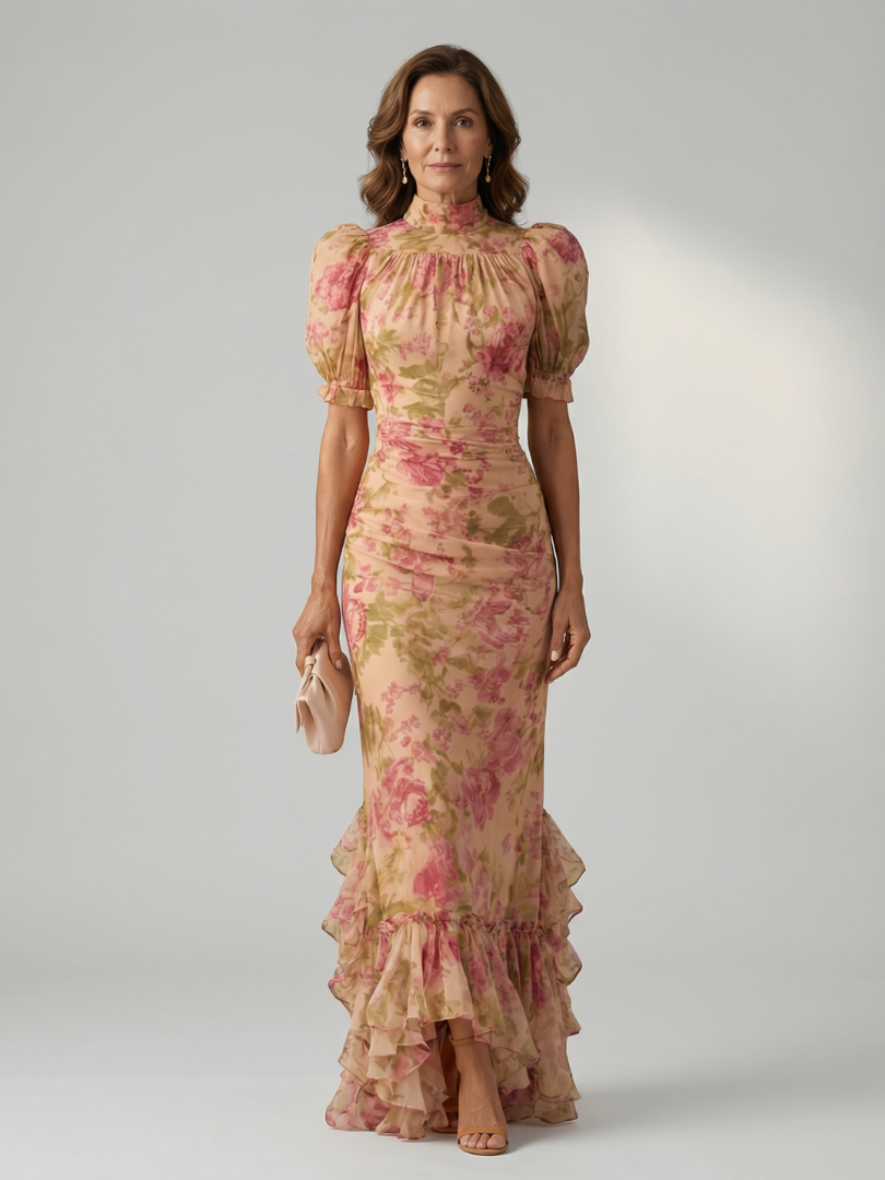 Evie Melbourne Gentle High Neck Maxi Dress