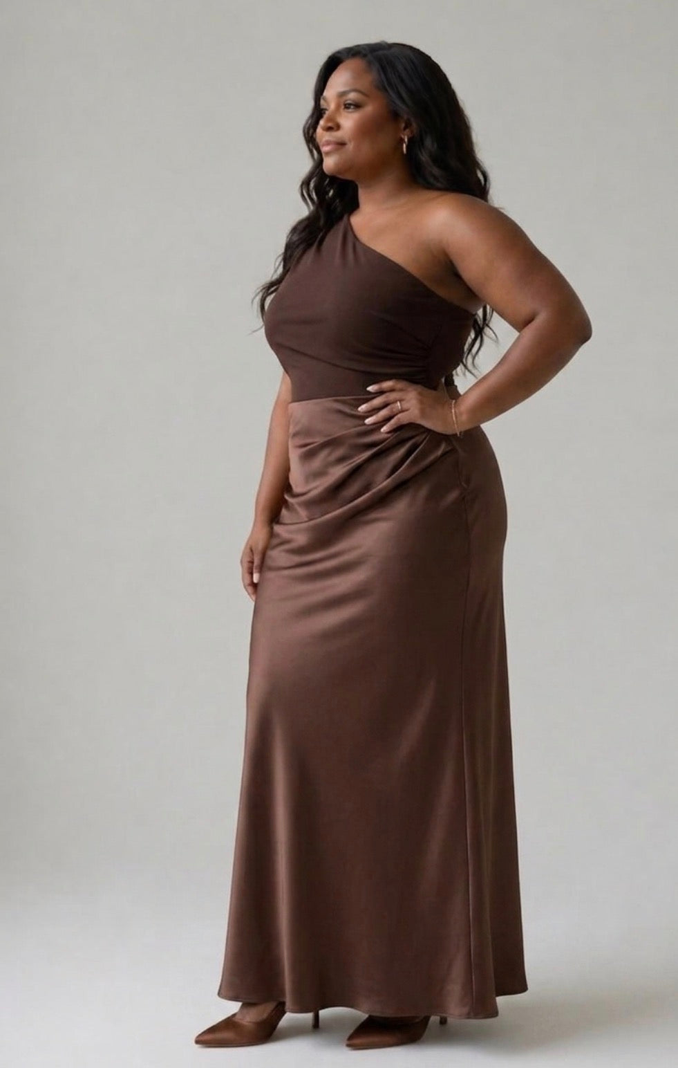 Evie Melbourne™ | Maxi Dress with a Guilt in Satin