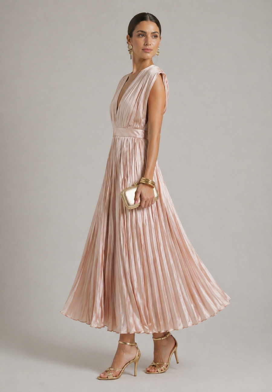 Evie Melbourne™ | Timeless Pleated Midi Dress