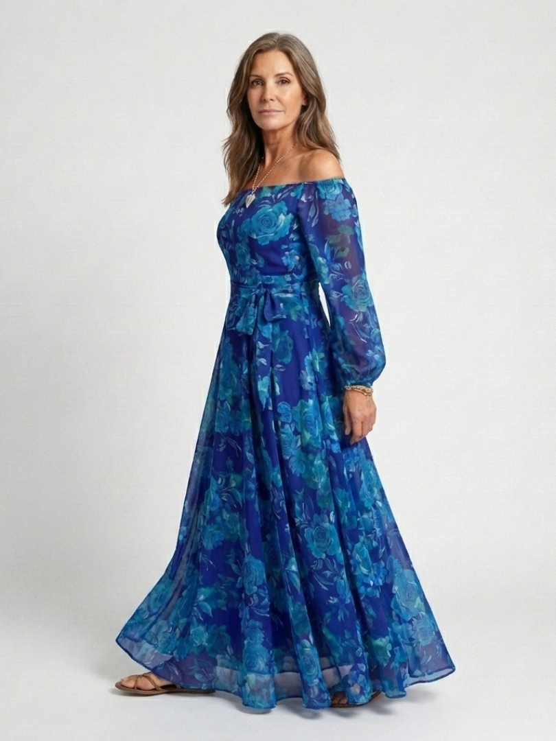 Evie Melbourne™ | Off Shoulder Floral Maxi Dress