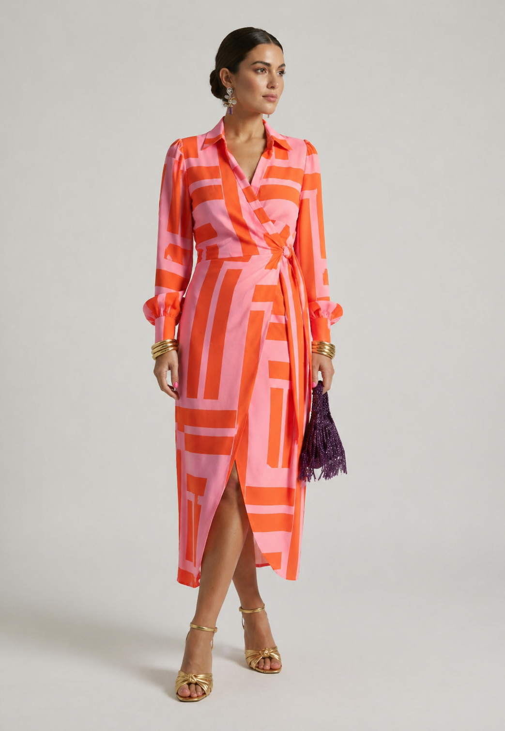 Evie Melbourne™| Printed Wrap Dress
