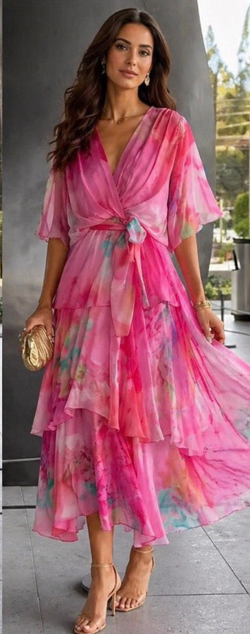 Evie Melbourne™ |Layered Floral Sun Dress