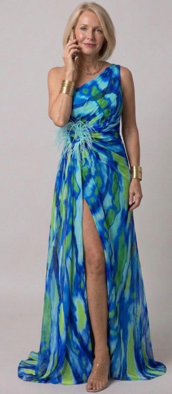 Evie Melbourne™ | Vibrant Draped Dress