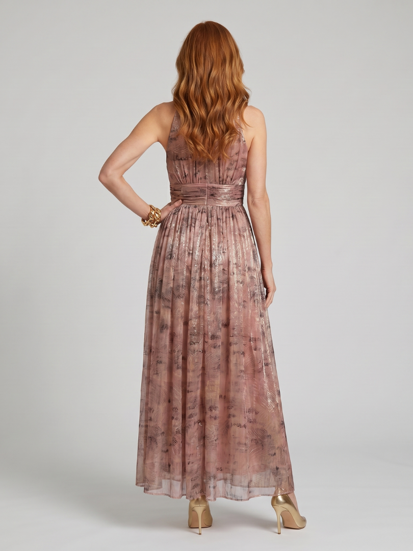 Evie Melbourne™ | Textured Finish Sleeveless Midi Dress