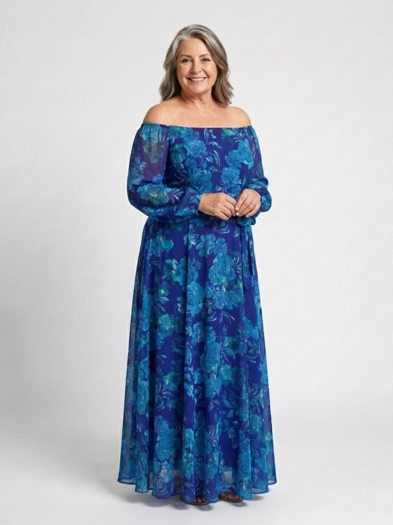 Evie Melbourne™ | Off Shoulder Floral Maxi Dress