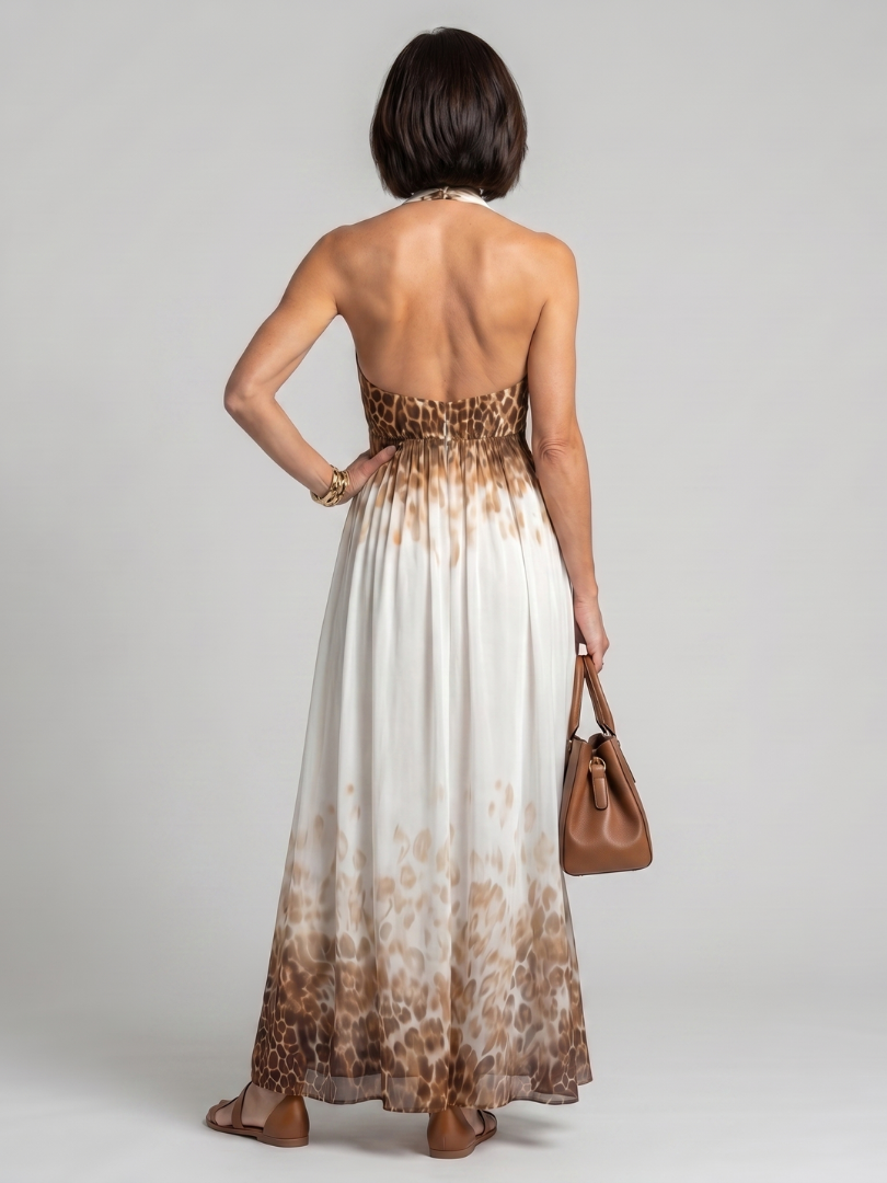 Evie Melbourne Pleated White Midi Dress