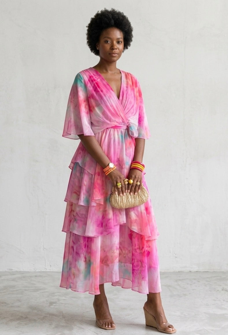 Evie Melbourne™ |Layered Floral Sun Dress