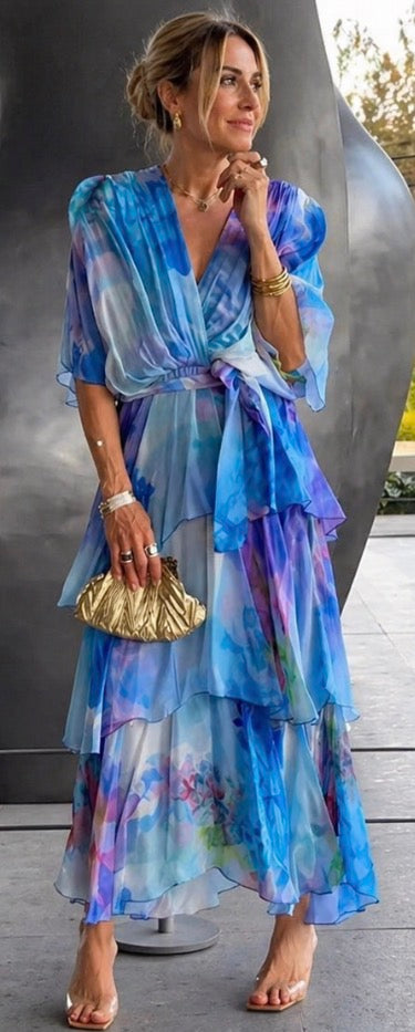 Evie Melbourne™ |Layered Floral Sun Dress