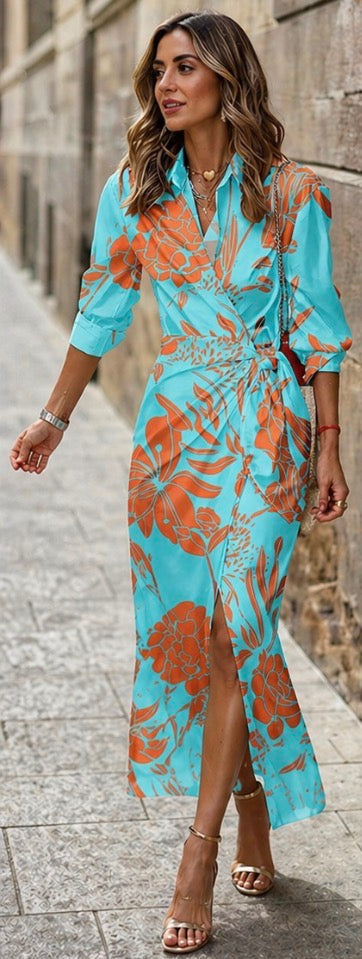 Evie Melbourne™| Printed Wrap Dress