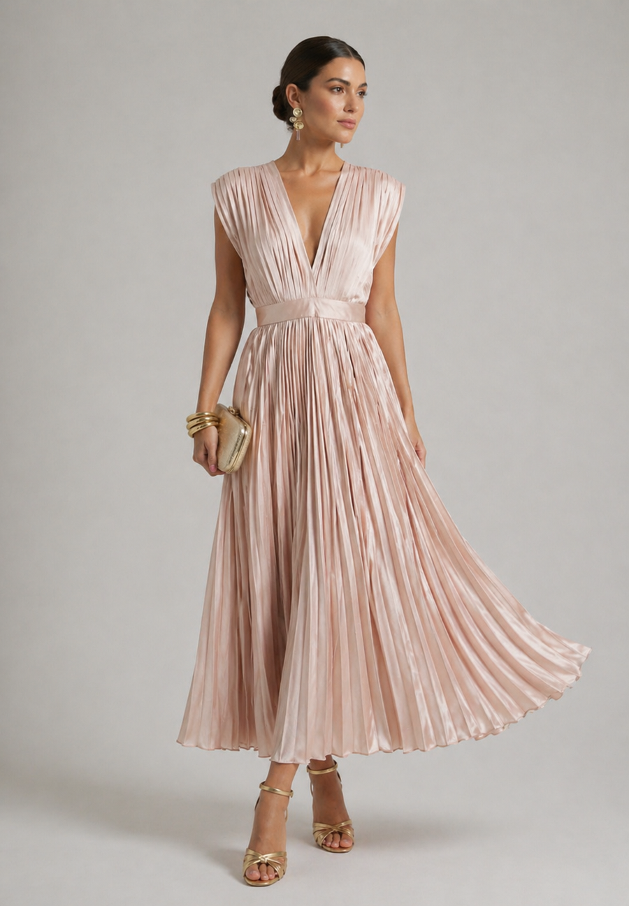 Evie Melbourne™ | Timeless Pleated Midi Dress