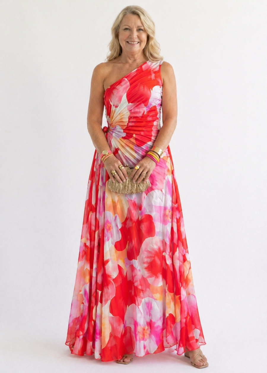 Evie Melbourne™ | Pleated One-Shoulder Dress