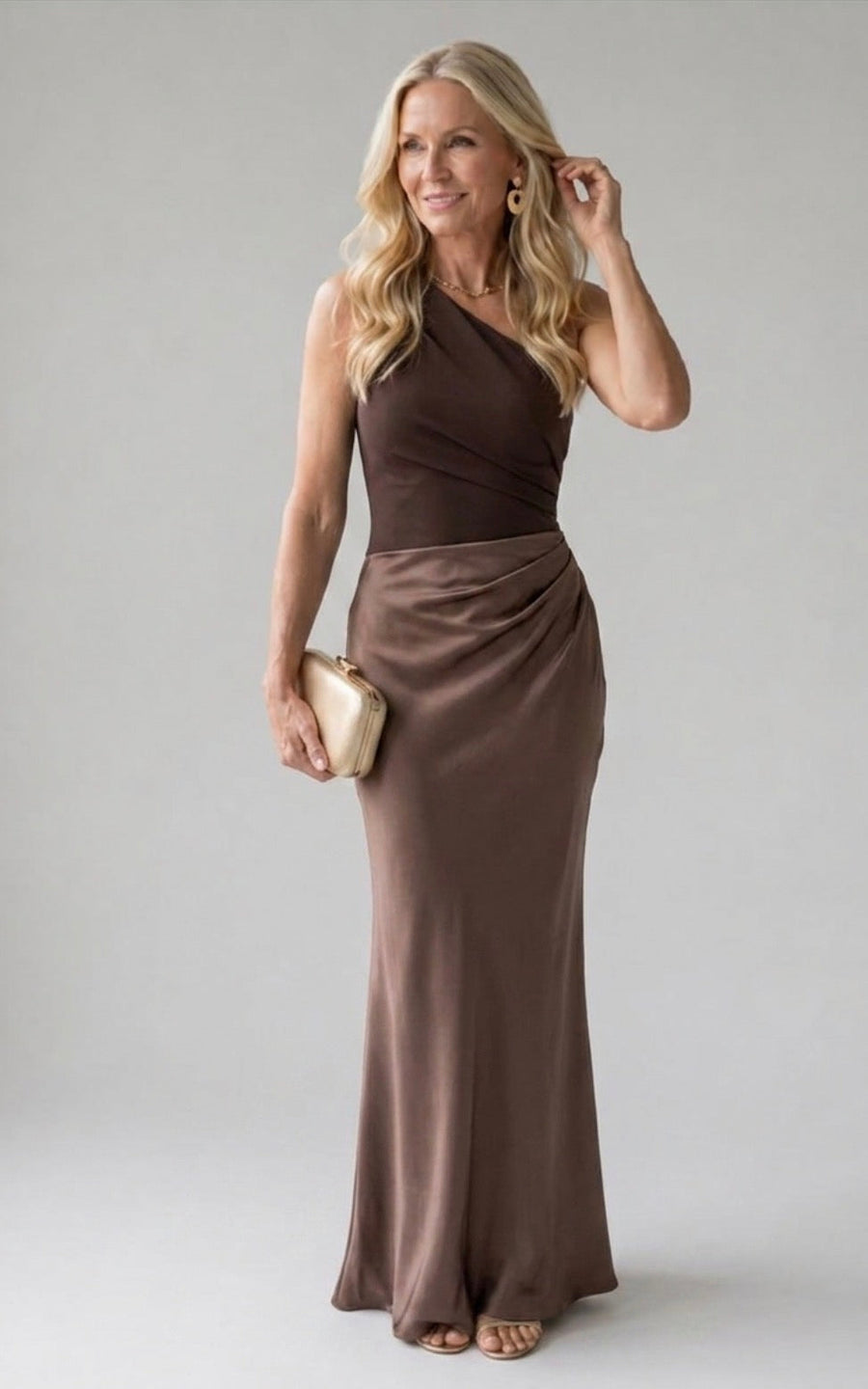 Evie Melbourne™ | Maxi Dress with a Guilt in Satin