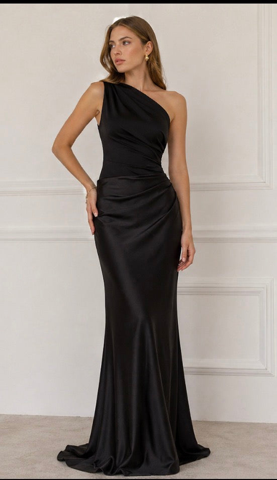 Evie Melbourne™ | Maxi Dress with a Guilt in Satin