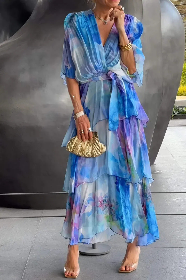 Evie Melbourne™ |Layered Floral Sun Dress