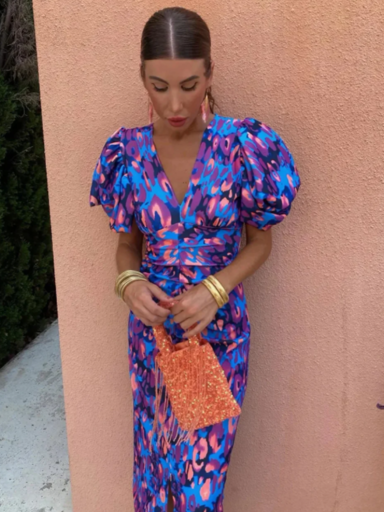 Evie Melbourne™ | Vivid Pleated Midi Dress