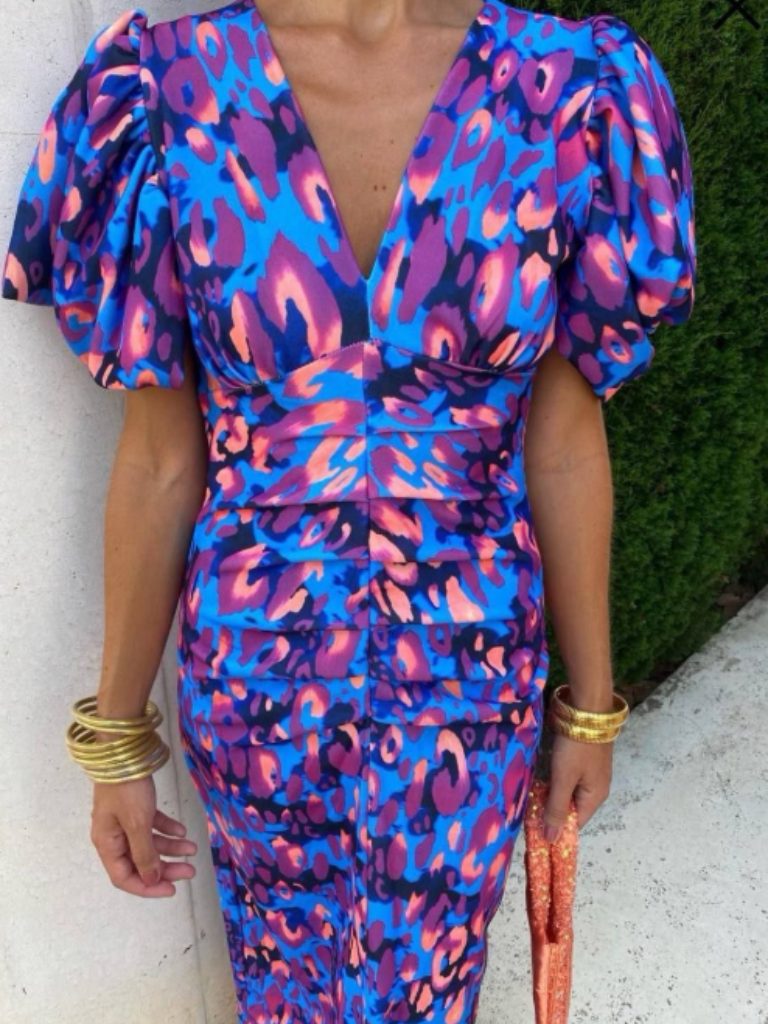 Evie Melbourne™ | Vivid Pleated Midi Dress