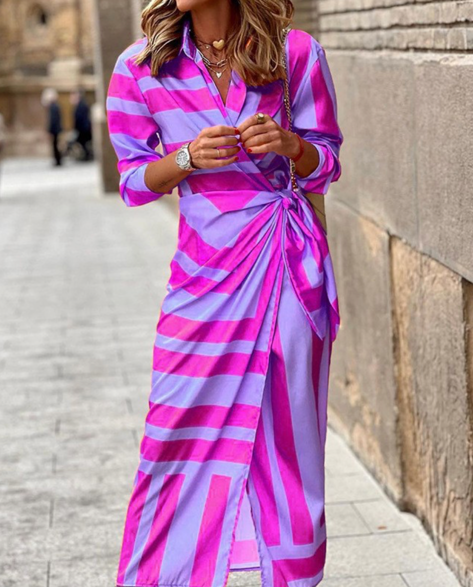 Evie Melbourne™| Printed Wrap Dress