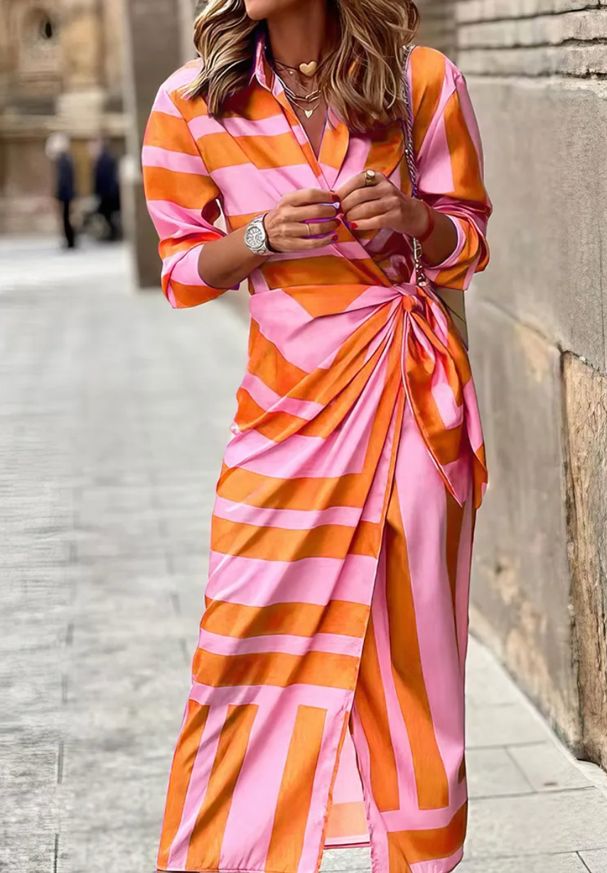 Evie Melbourne™| Printed Wrap Dress