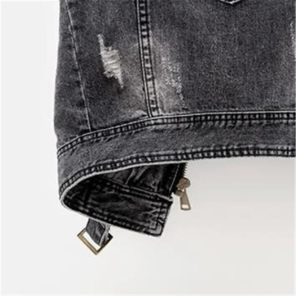 Kara Moto Denim Vest