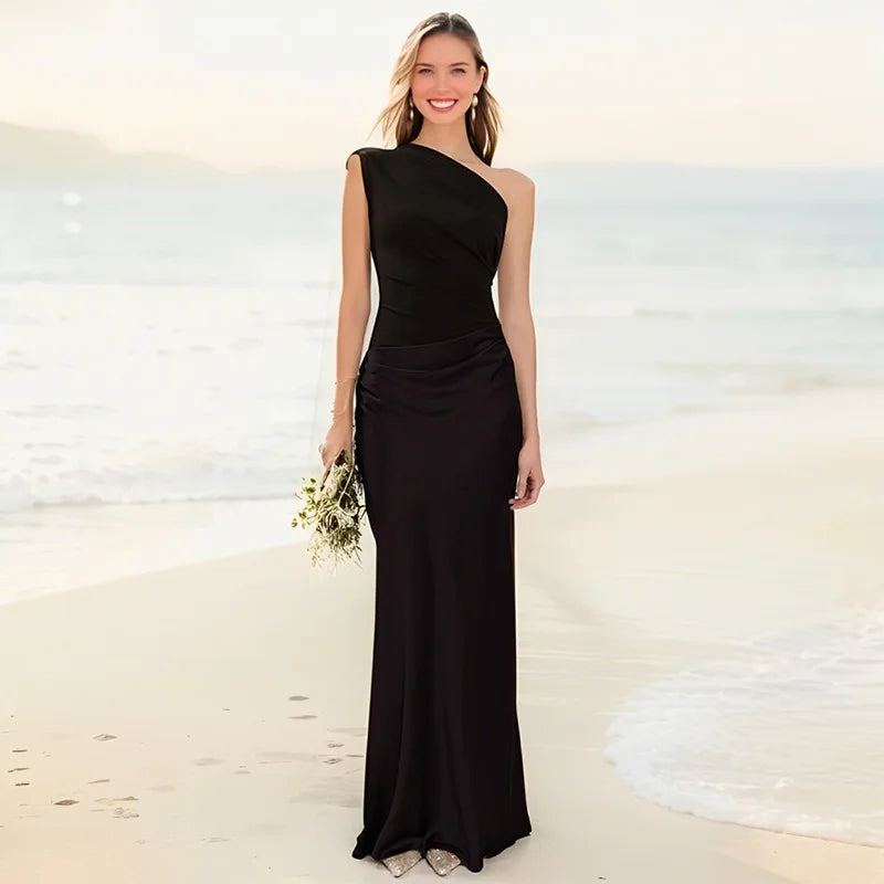Evie Melbourne™ | Maxi Dress with a Guilt in Satin