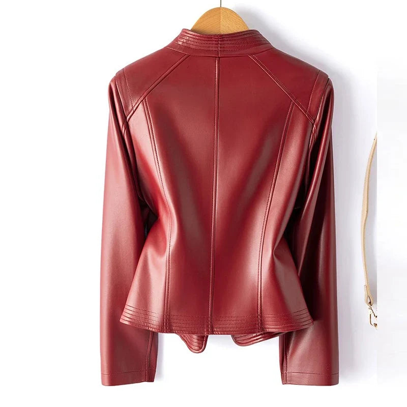 Clarisse Sheepskin Moto Jacket